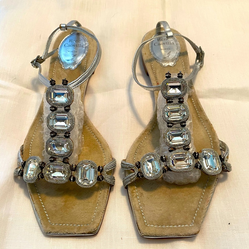 Rene Caovilla Rhinestone Evening Shoes
